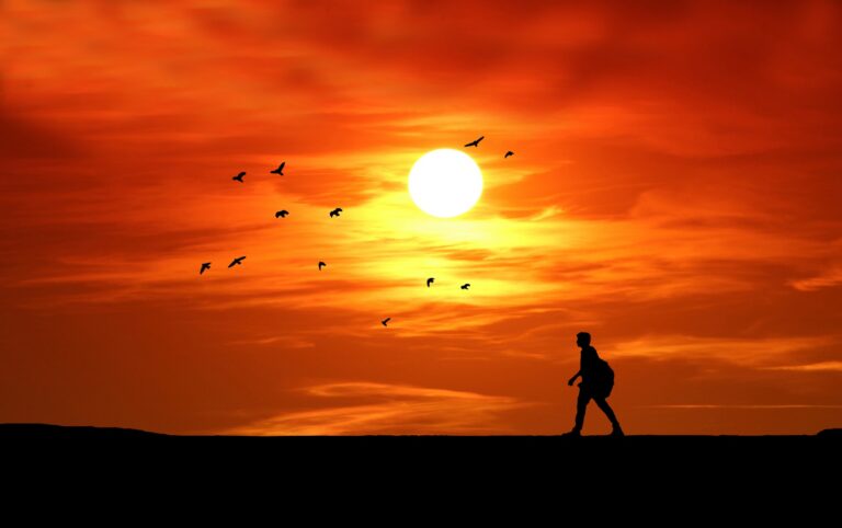 sunset-silhouette-man-walking
